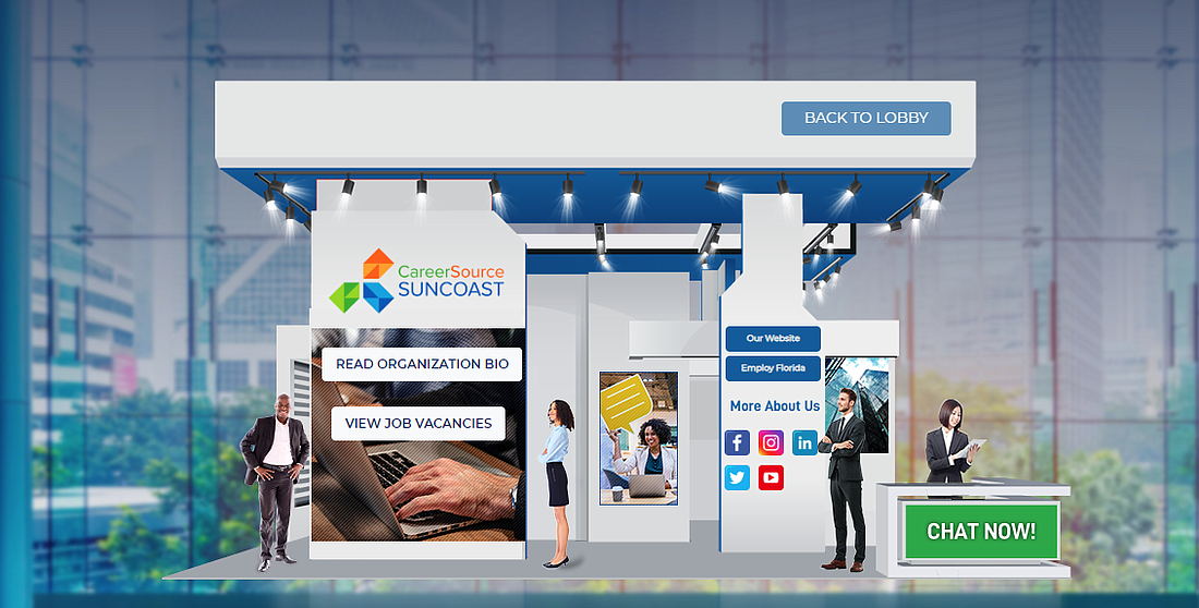 Courtesy. CareerSource Suncoast will host its first virtual job fair on Aug.Â 18 from 10 a.m. toÂ 2 p.m.