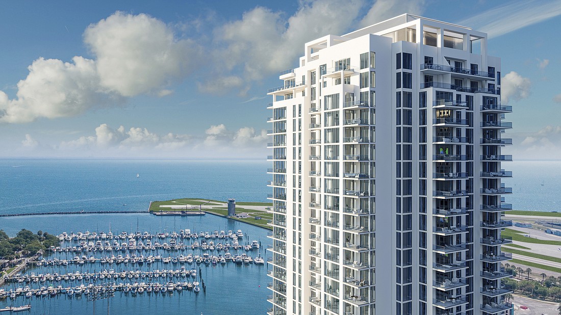COURTESY RENDERING -- Kolter Urban has begun construction on the 35-story Saltaire condo tower in downtown St. Petersburg, one of two Tampa Bay residential projects it has commenced work on.