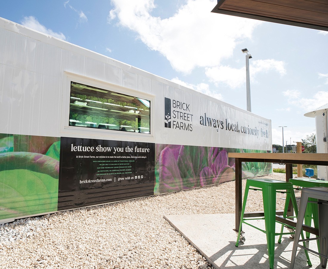 Courtesy. A hydroponic container farm was installed at Publixâ€™s GreenWise Market in Lakeland.