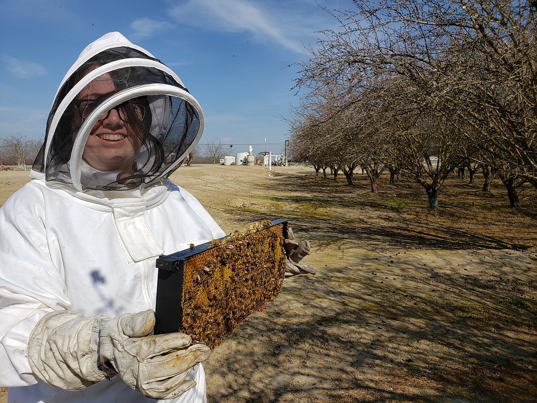 Courtesy. Gianna Whitver met with bees and beekeepers in Californiaâ€™s Central Valley in February.