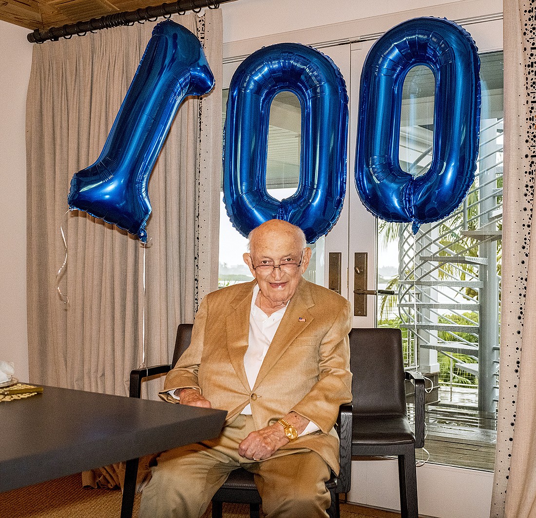 Cliff Roles. Stanley Kane recently celebrated turning 100 with friends and family in Sarasota.