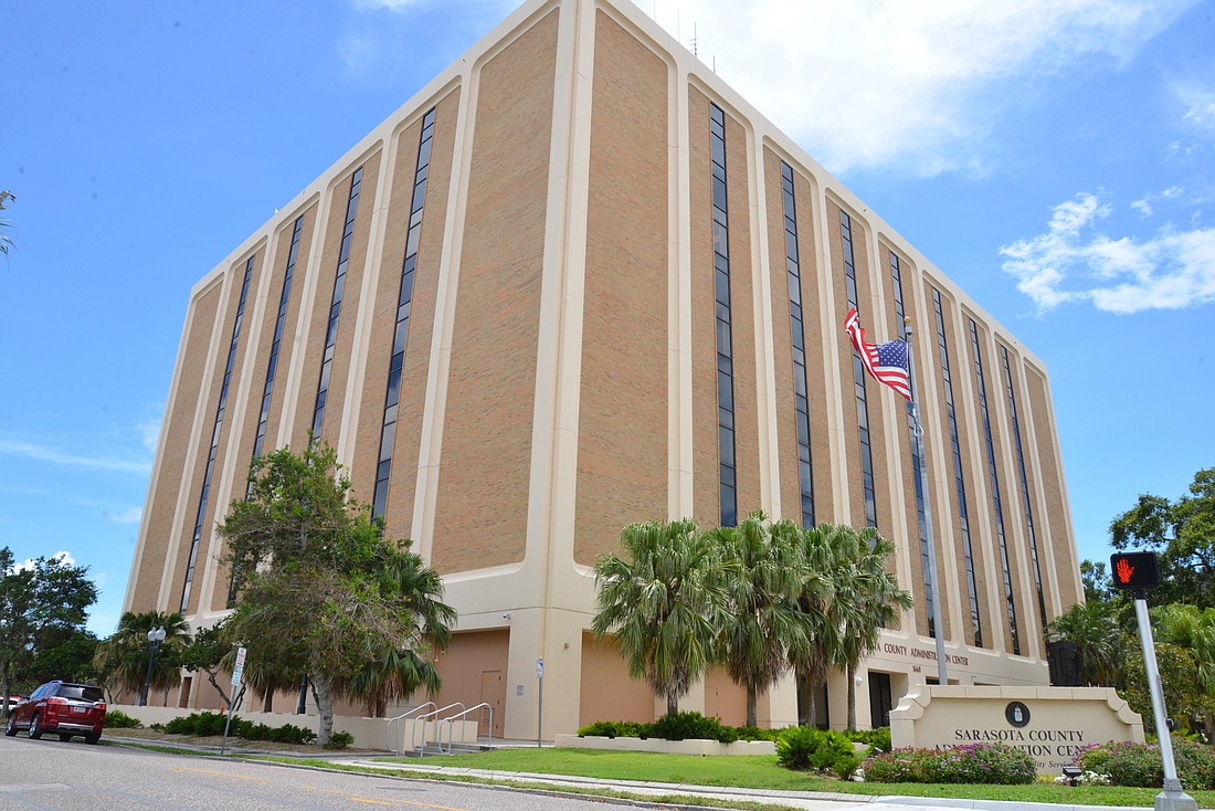 COURTESY PHOTO â€” Sarasota County has occupied the former GTE Building, at 1660 Ringling Blvd. in downtown Sarasota, since 1995.