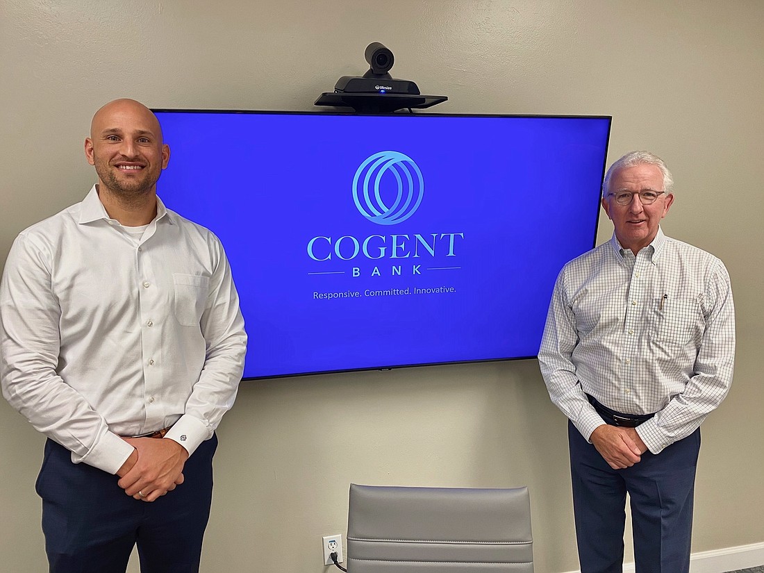 Courtesy. Brandon Box and Marty Mahan are leading Orange City-based Cogent Bankâ€™s expansion into the Fort Myers-Naples market.