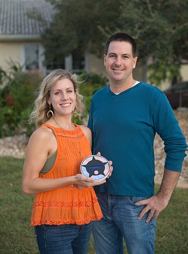 Courtesy, Harmonic Image Media Group Inc. Pressure Games Chief Brand Officer Liz Hughes and CEO and Founder Alex Andreae are working to bring a new toy to market called Countdown.