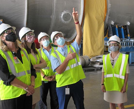 Courtesy. Export-Import Bank of the United States President and Chairwoman Kimberly Reed recently visited Air Products in Port Manatee.