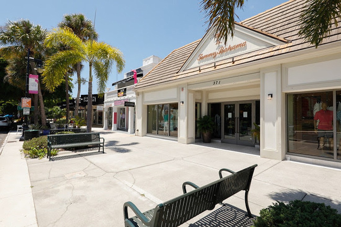 COURTESY PHOTO â€” The purchase of a pair of retail properties on St. Armands Circle in Sarasota set a record on a per-square-foot basis for the shopping enclave.