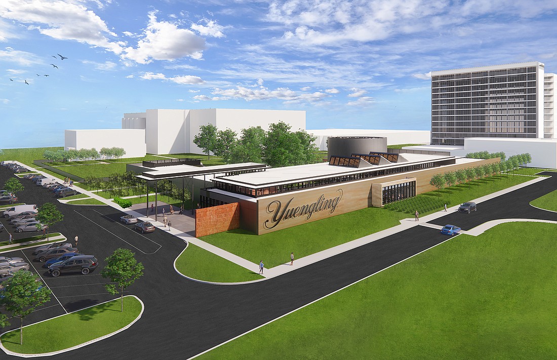 Courtesy. An artist&#39;s rendering of the new D.G. Yuengling & Sons campus expansion in Tampa. The project will include a 15-story hotel.