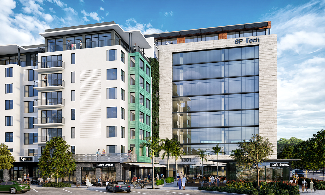 COURTESY RENDERING â€” Backstreets Capital LLC is helping to finance Orange Station at the Edge, an $80 million mixed-use project planned in St. Petersburg.