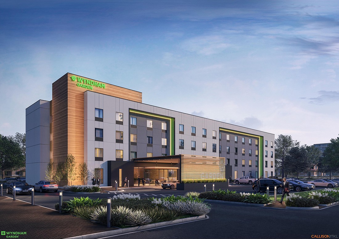 COURTESY RENDERING â€” Bue Waters Development&#39;s Victory Park project in Cape Coral will feature a Wyndham Garden hotel.