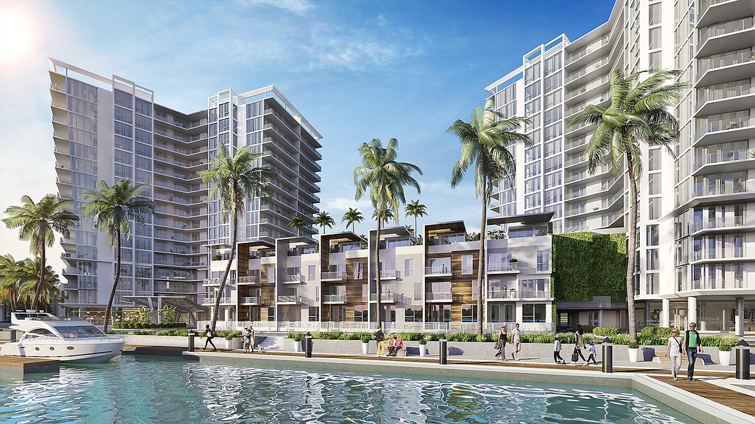 COURTESY RENDERING â€” BTI Partners is developing the Marina Pointe condo tower within its 52-acre, master-planned Westshore Marina District.