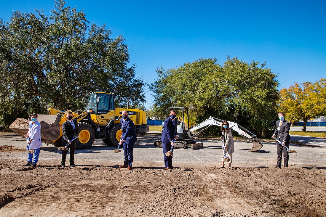 COURTESY PHOTO â€” Tampa General Hospital and Kindred Healthcare broke ground on their new inpatient rehabilitation facility on Jan. 18.