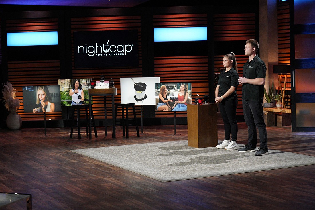 Courtesy/Copyright American Broadcasting Cos. Inc. Shirah Benarde and her brother Michael appeared on ABC TV&#39;s Shark Tank in February to pitch Nightcap.