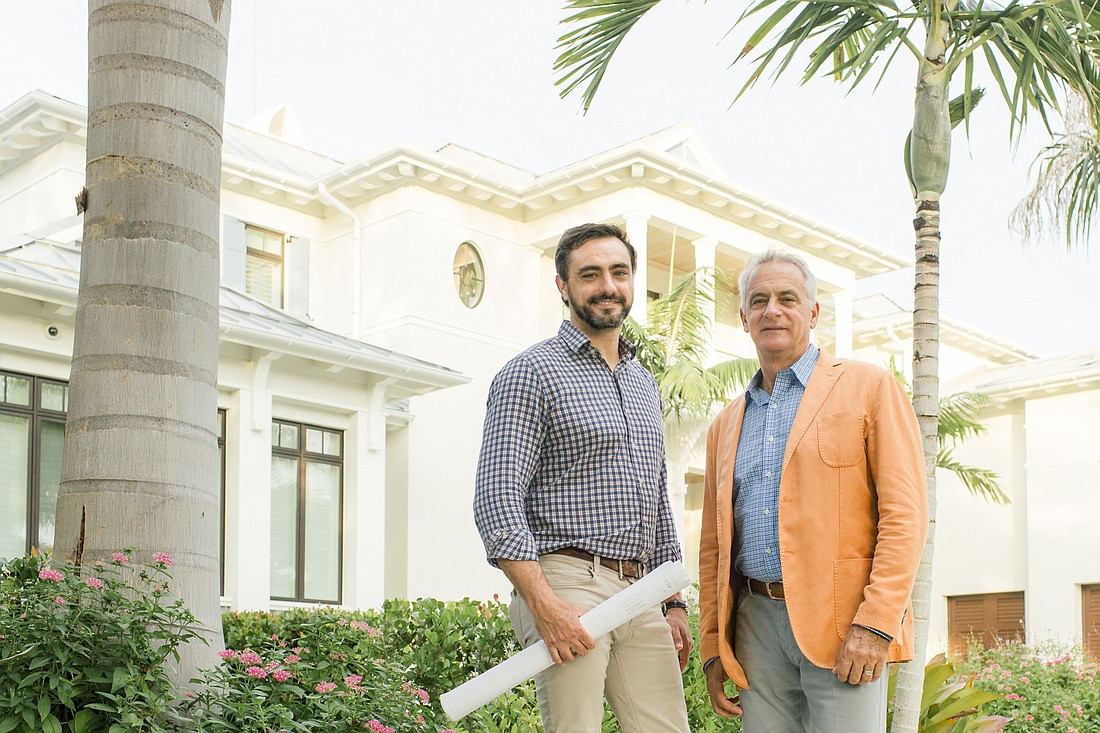 COURTESY: From left, Ricky Perrone, President, stands with Rich Perrone, Founder and CEO, Perrone Construction, who was named by the American Institute of Architects as the Builder of the Year.