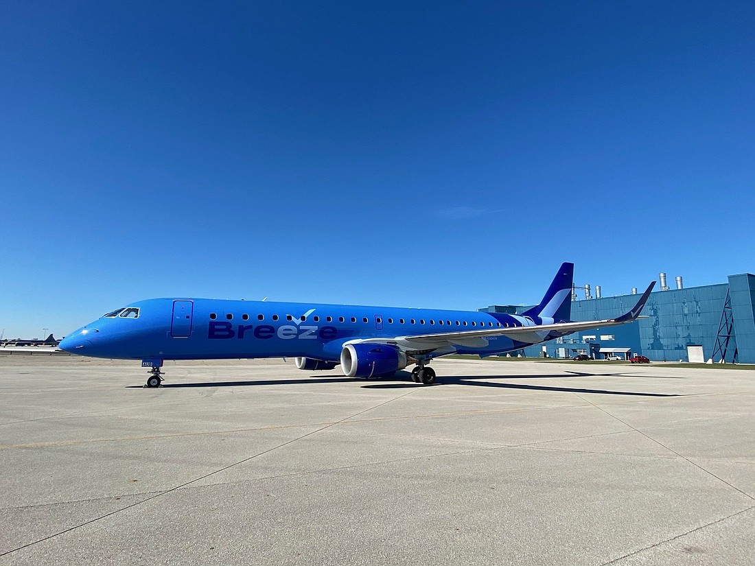 Courtesy. Breeze Airways, a new airline from Jetblue founder David Neeleman, debuted at Tampa International Airport in late May.