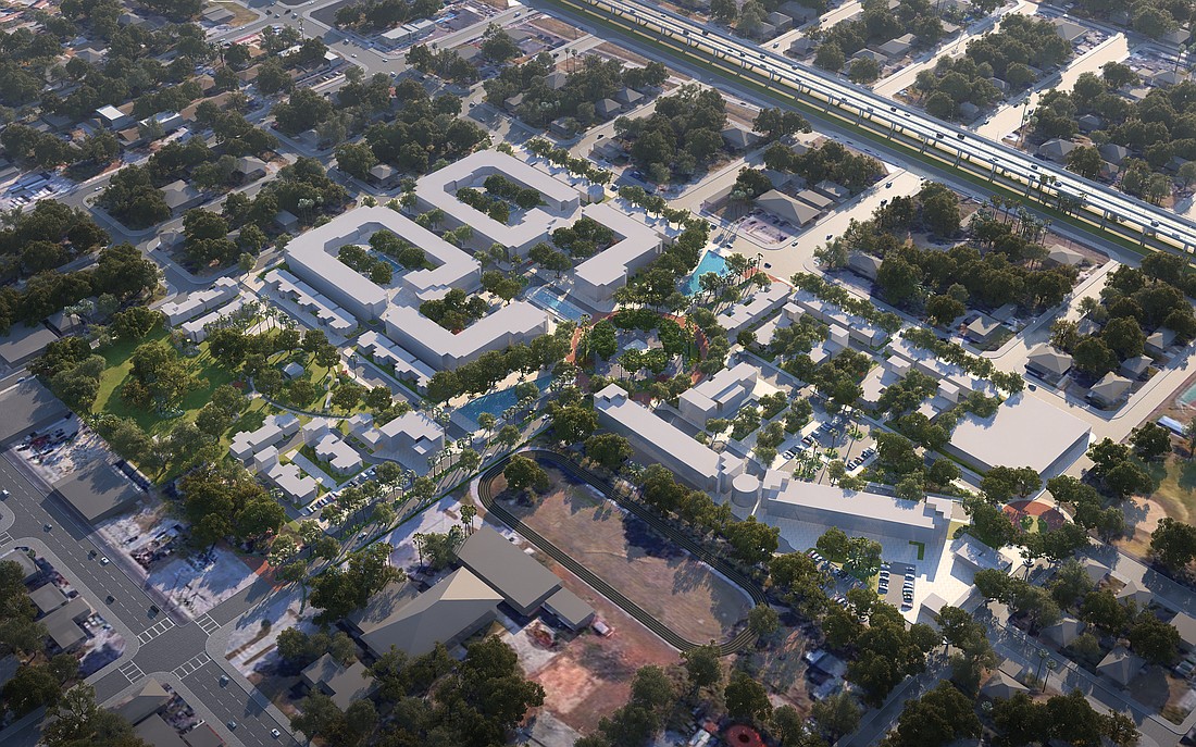 COURTESY: Artist rendering of the future Robles Park Village development.