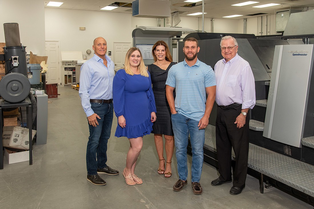 Lori Sax. The Palm Printing team includes Charles Zweil, Nicole Baker, Ryan Hedrick, Renee Phinney and Larry Weisenberger.