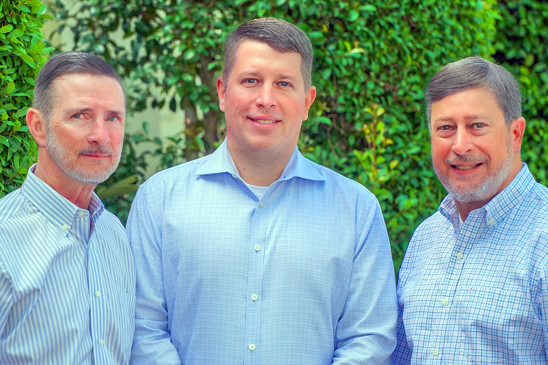 Courtesy. Goodwill Industries Manasota recently named a new president following a nationwide search.Â  Pictured are Goodwill Manasota CEO Bob Rosinsky, President Donn Githens and Board Chair Steve Boone.