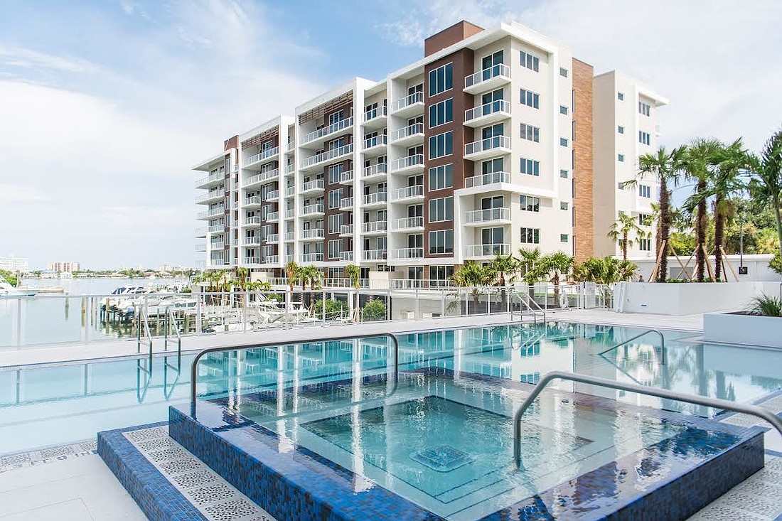 COURTESY: An exterior view of Marina Bay 880, developed by Andrus Development Group on the intracoastal waterway in Clearwater.