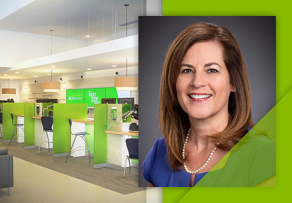 Courtesy. Dorothy Blasingim was recently promoted to market executive following 18 years with Regions Bank.