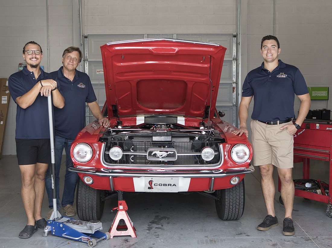 Wemple. After running out of space in Palmetto, Skyway Classics moved into a much larger space in Bradenton. From left are Ryan Tanski, inventory management, Allen Tanski, co-owner, and Mark Tanski,  co-owner.