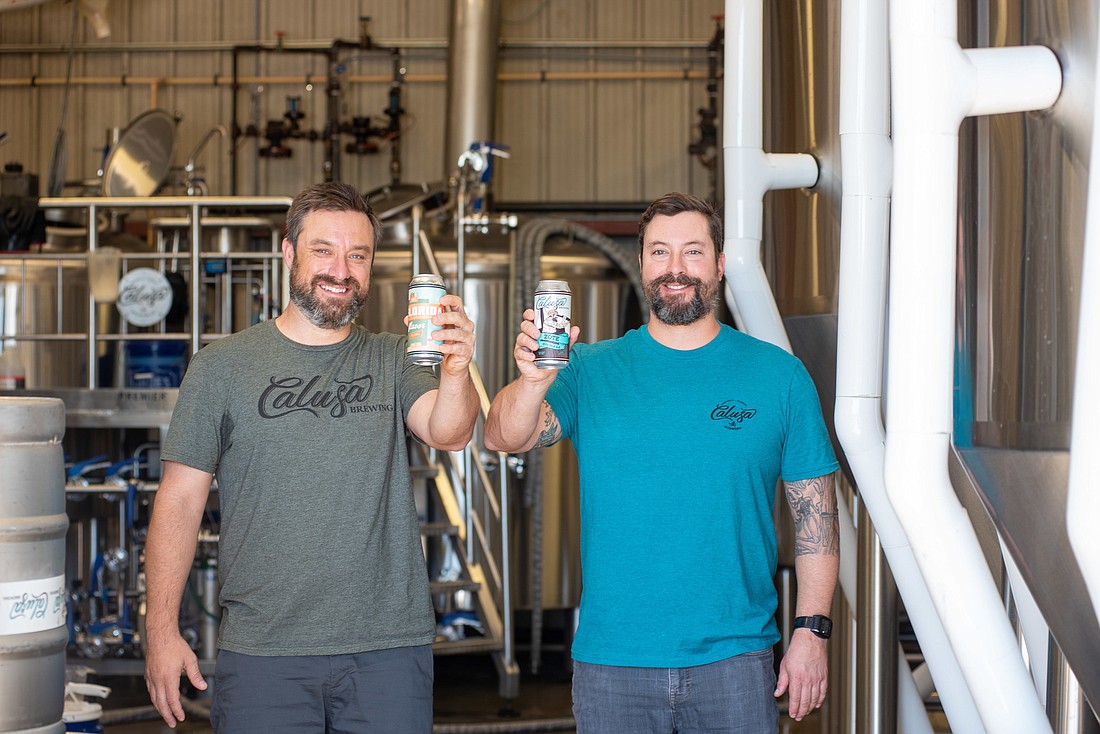 Lori Sax. Calusa Brewing co-owners Vic Falck and Geordie Rauch are overseeing what they believe will be a major growth spurt.