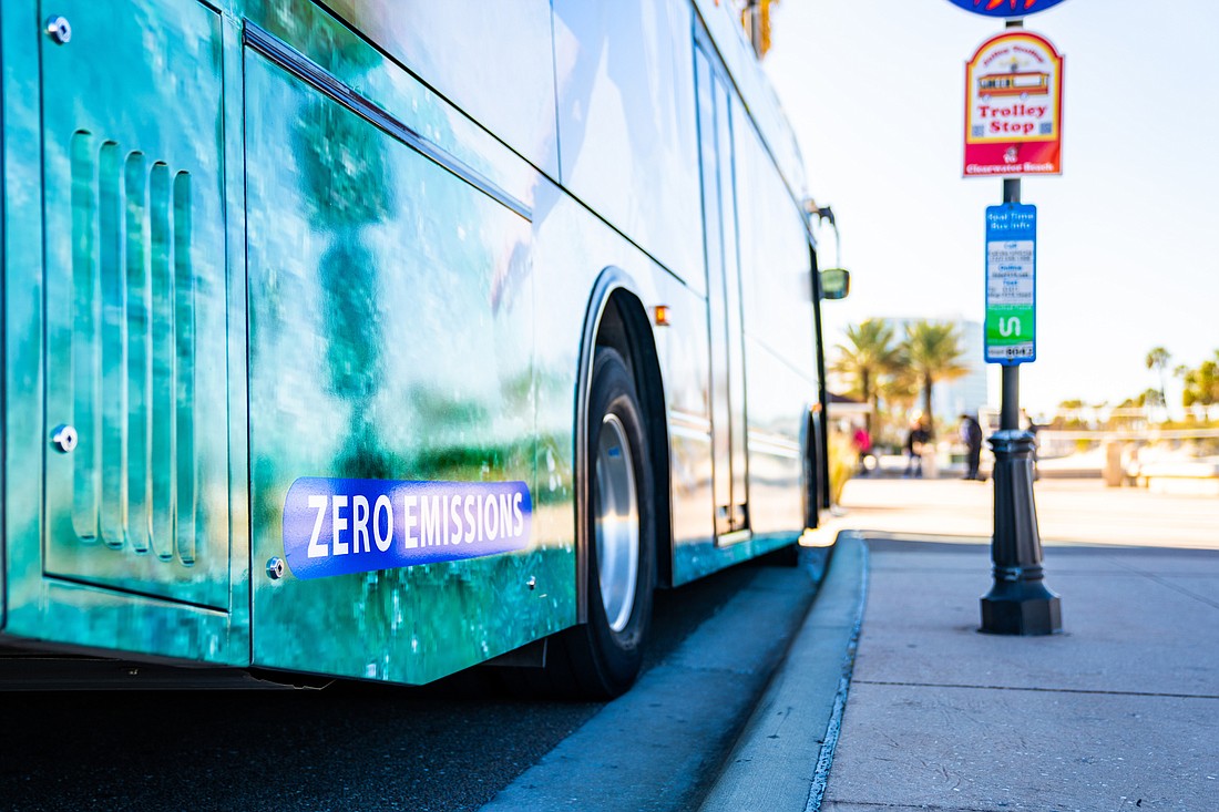 Courtesy. The Pinellas Suncoast Transit Authority plans to spend $80 million over the next five years on electric buses.