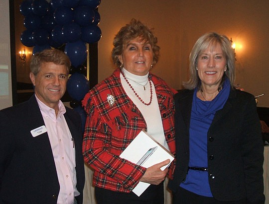 Lennar held a Realtor Appreciation Luncheon recently at Maggiano's restaurant in the St. Johns Town Center and the company's area executive, Barbara Moore (right,) was there to present the door prizes, including an Apple IPad 2 to Dottie Cassell of Wa...