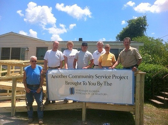The building team included Cody Stanley, Ted Mello, Marjorie Taylor, James Willis, Tony Bosco, Chris Rich and Don Mullinax. Rick Lofgren participated but was not available for the photo.