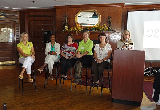 Panel members consisted of Leigh Gunn of Group 4 Design, Brenda Ezell of Ezell Law Firm, Heather Sams of HAS Art Solutions, Janet Herrick of OES and Karen Farah of Bank First Atlantic. Heather LePetrie of Better Living moderated the panel discussion.