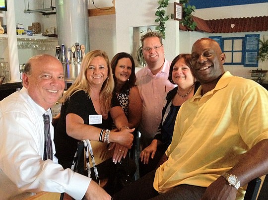 The Jacksonville Women's Council of Realtors held an Affiliate Appreciation mixer last month at Taverna Yams at Tinseltown on Jacksonville's  Southside. In attendance were Marc Jernigan, Liz McMahan, Missy Howell,  Andrew Bell, Christine Baranofsky an...