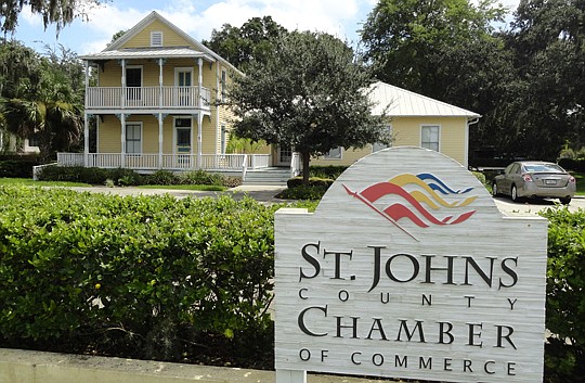 The St. Johns County Chamber of Commerce occupies what once was a house. The structure at 1 Riberia St. in St. Augustine was expanded and accommodates six full-time and one part-time chamber employees.