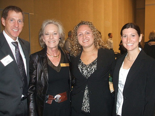 Gary Harlow, Watson Realty; Linda Moore, Drees Homes; Denise Patricolo, 2012 SMC Chair; and Jaime Bavier, Brightway Insurance