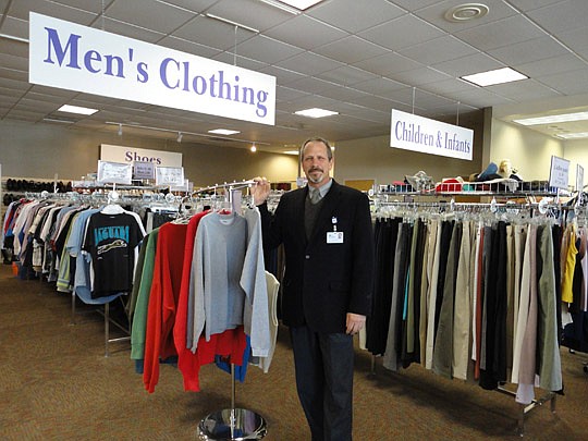 Michael Ingram in the Haven Hospice Attic Store.
