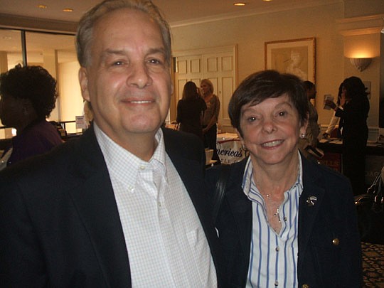 Wells Fargo held one of its Center Stage Event at the Marriott Southpoint last month, bringing in speakers and providing mortgage information to Realtors. Mike Henderson of Wells Fargo welcomed Ann McAfee, owner/broker at Re/Max Specialists.