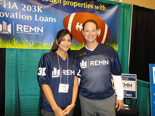 Elizabeth Perez-Keene and Jamie Zeitz were at the REMN booth during the recent Realtor Builder