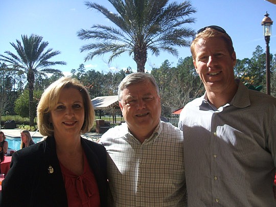 The developers of Durbin Crossing: Susie and Rick Wood of Wood Development and Jason Sessons, Sessons Development were on hand as they hosted a Realtor appreciation holiday party last month.