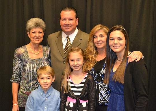 New president Dennis Ginder and family