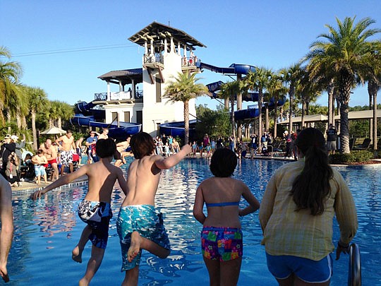 And, in the water they go