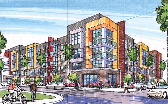 A rendering of the design approved for the Riverside Park multifamily housing project along Riverside Avenue in Jacksonville.