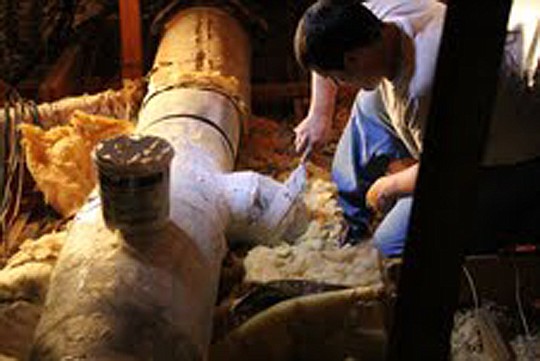 Air handling duct work is a common source of energy loss and upgrading or repairing it qualifies for JaxMetro's home performance low-interest, unsecured loan program.