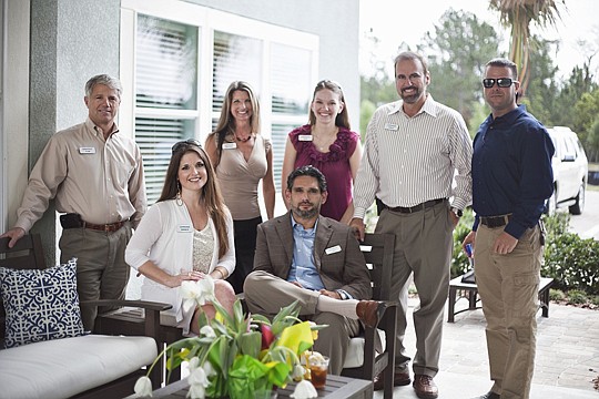 The Lennar Homes team: (from left) include Tom Daddario, Amber Williams, Dee Dee Gibson, Len Gorney, Samantha Sirles, Greg Souris and Michael DellaPenta.