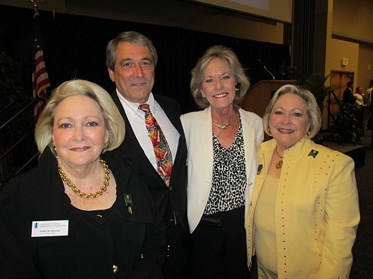 Linda McMorrow, Legends of Real Estate; Realty/Builder Connection Publisher Jim Bailey; Linda Moore; and Selby Kaiser, Legends of Real Estate.