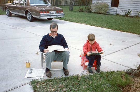 George Garcia and son: then and now