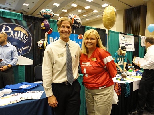 Ian Kandy of Del Webb with Lauren Eastman of D.R. Horton.