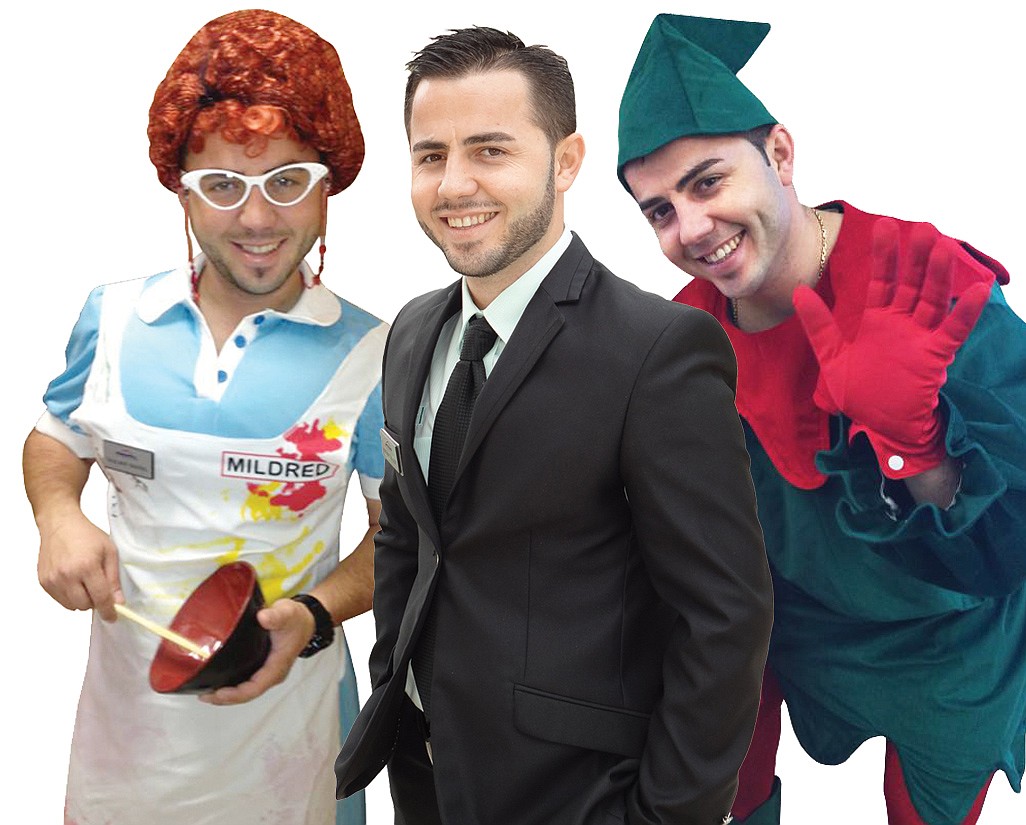 Without notice, Taulant Marra has been known to show up at a meeting as a lunch lady, an elf or a leprechaun.