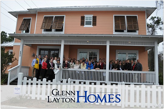 A group photo at the Summer House built by Glenn Layton Homes in Paradise Key South Beach.
