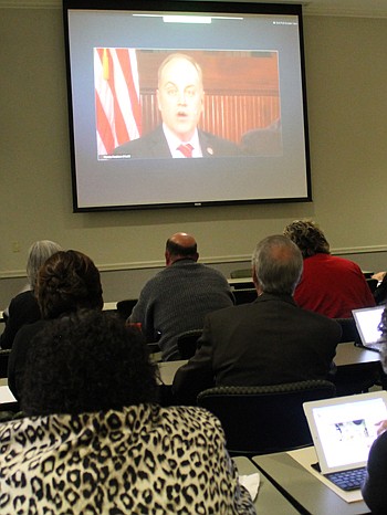 John Sebree, senior vice president of Public Policy for Florida Realtors, talked to local real estate chapters via webinar about the four issues to focus on during discussions with legislators.