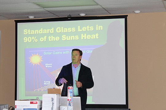 International construction consultant Steve Easley spoke at NEFBA's E-Council quarterly training series about making homes more energy efficient.