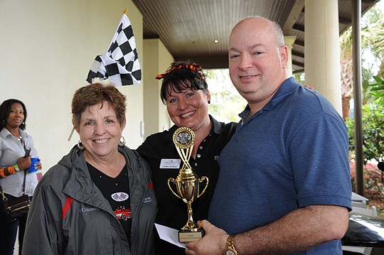 Holly McMurry, The Legends of Real Estate; Janna Thomas, Prospect Mortgage; and Rory Dubin, Coldwell Banker Vanguard Realty. Durbin won the $1,000 prize for having the best hand in the Poker Run portion of the event.