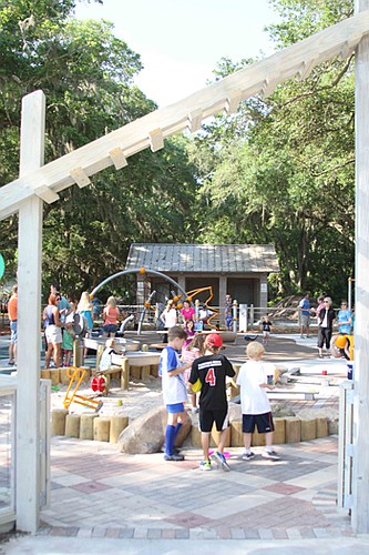 Eight Flags Playscapes celebrated the opening of Pirate Playground at Fernandina Beach's Atlantic Recreation Center. The Nassau Builders Council chose the playground as its community service project. Several area builders donated materials and joined ...